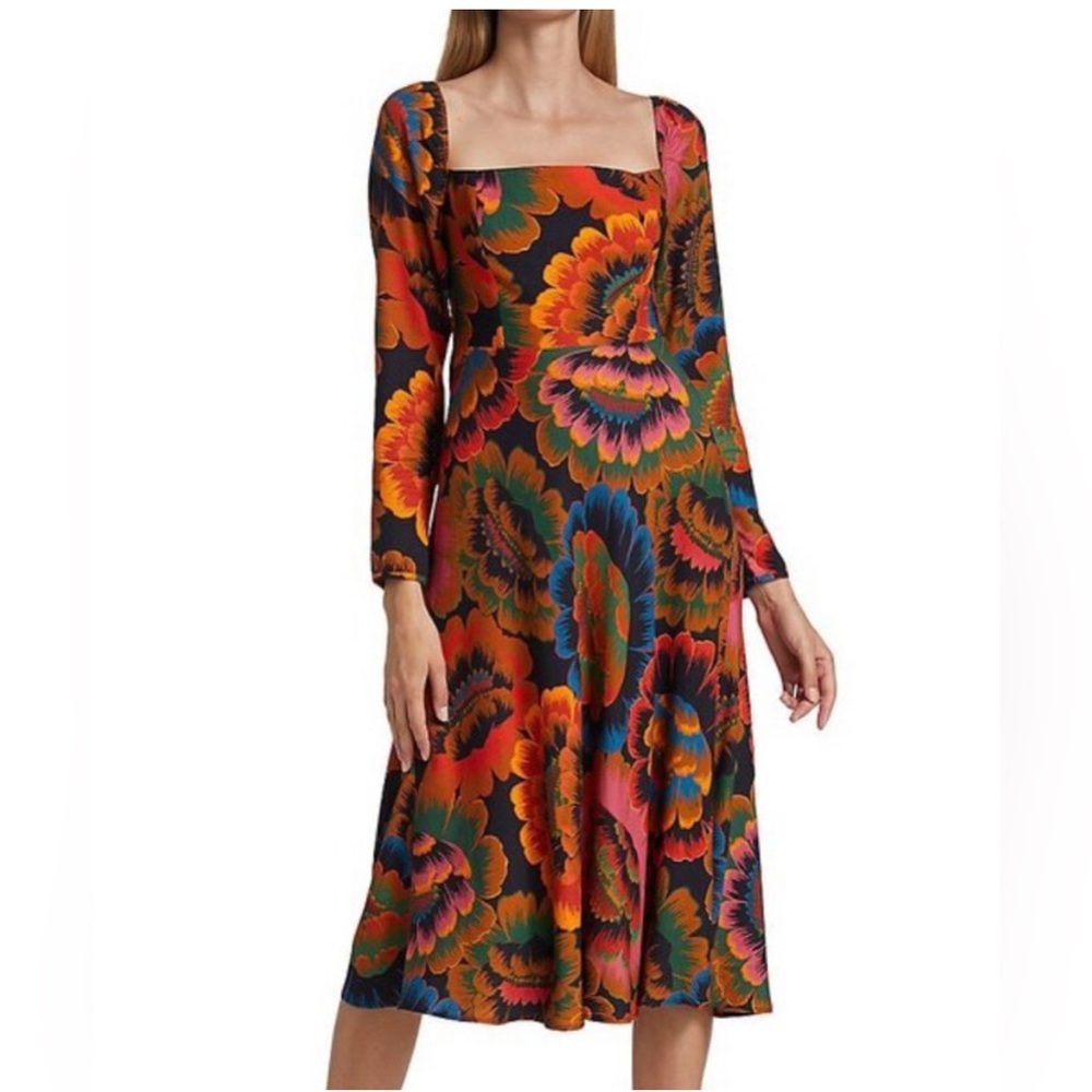 FARM Rio Colorful flowers midi dress